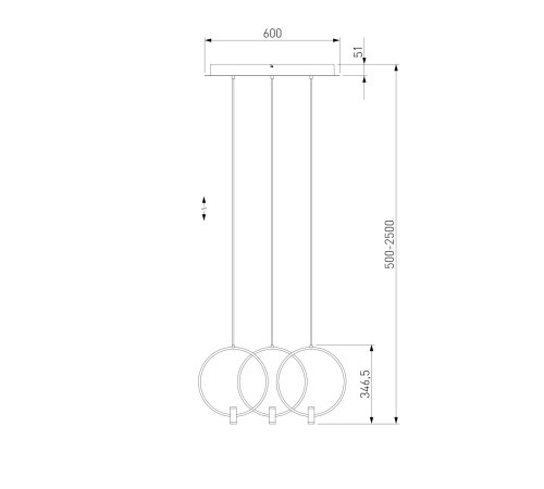 Подвесной светильник 50257/3 LED черный
