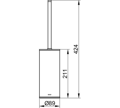 Ершик для туалета напольный Keuco Collection Moll 04969 010100 белый/хром 04969 010100