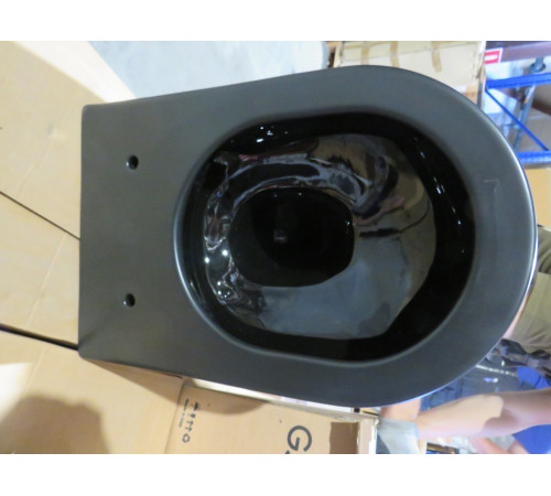 Уценка. Унитаз подвесной безободковый GSI Pura Swirlflush 550х360 мм черный матовый 881526_УЦ/7