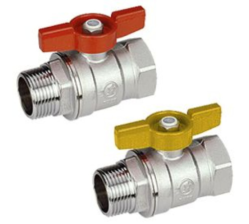 Кран шаровой Giacomini R254 стандартный проход 1 1/4 ВР-НР ручка-бабочка R254X006