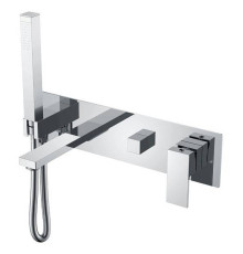 Смеситель для ванны встраиваемый Boheme Qubic хром 474-2-CR