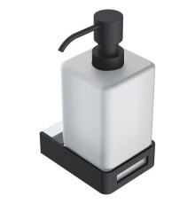 Дозатор для жидкого мыла подвесной Boheme Q хром/черный 10957-CR-B