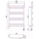 Полотенцесушитель электрический Стилье Формат 10 50x80 см без покрытия 00510-8050