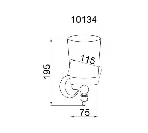 Стакан для зубных щеток подвесной Boheme Vogue хром 10184