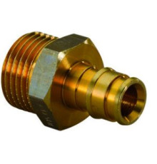 Штуцер цанговый латунный Uponor Vario PEX 20-G3/4 НР 1135754