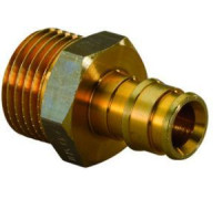 Штуцер цанговый латунный Uponor Vario PEX 25-G1 НР 1135756