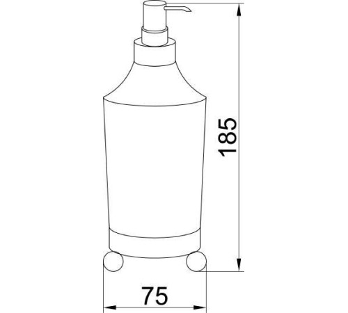 Дозатор для жидкого мыла настольный Boheme Hermitage хром 10389