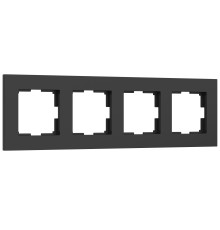 Рамка из поликарбоната на 4 поста Slab черный софт W0042908