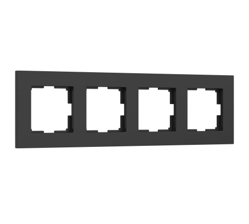 Рамка из поликарбоната на 4 поста Slab черный софт W0042908