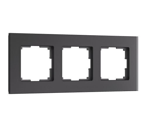 Рамка из стекла на 3 поста Senso черный soft-touch W0033108