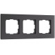 Рамка из стекла на 3 поста Senso черный soft-touch W0033108