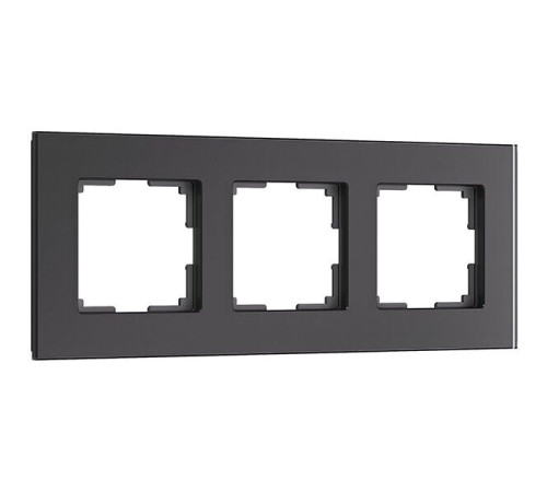 Рамка из стекла на 3 поста Senso черный soft-touch W0033108