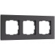 Рамка из стекла на 3 поста Senso черный soft-touch W0033108