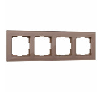 Рамка из стекла на 4 поста Favorit латте W0041142