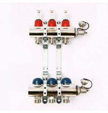 Коллекторная группа Uni-Fitt серия E 1x3/4 EK 3 выхода с расходомерами 440E4303
