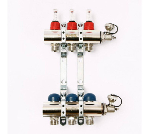 Коллекторная группа Uni-Fitt серия E 1x3/4 EK 3 выхода с расходомерами 440E4303