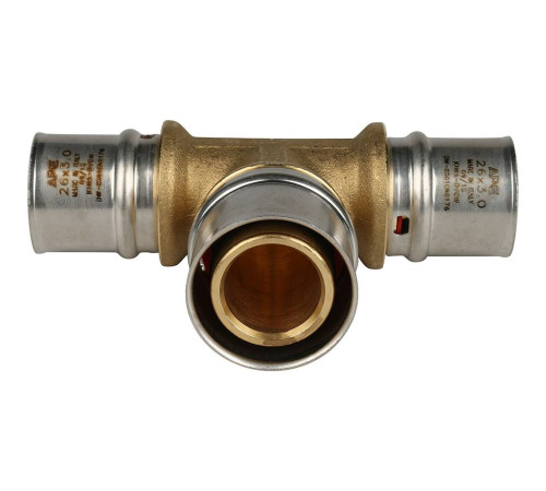 Тройник переходной STOUT 26х32х26 пресс для металлопластиковых труб SFP-0005-263226