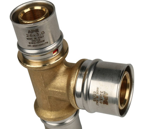 Тройник переходной STOUT 26х32х26 пресс для металлопластиковых труб SFP-0005-263226