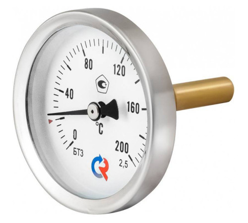 Термометр биметаллический Росма БТ-51.211 с погружной гильзой 100 мм 00000002556