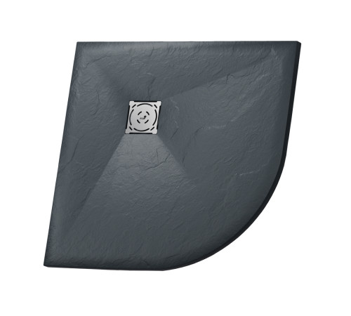 Душевой поддон полукруглый RGW ST/R-G 900x900 мм графит искусственный камень 16153099-02