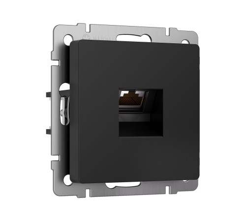 Розетка Ethernet RJ-45 cat. 6A экранированная (черный матовый) W5120108