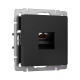 Розетка Ethernet RJ-45 cat. 6A экранированная (черный матовый) W5120108