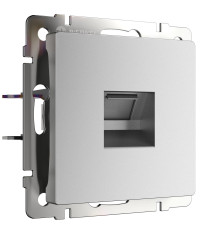 Розетка Ethernet RJ-45 (серебряный матовый) W1181065