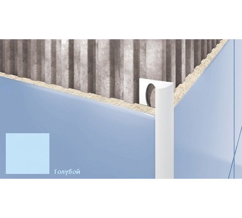 Профиль для плитки внешний Cezar 7 мм голубой S120