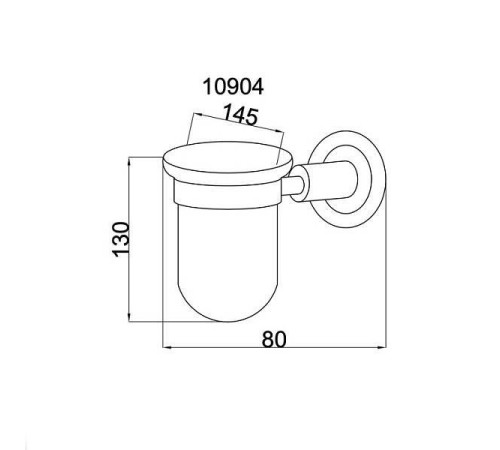 Стакан для зубных щеток Boheme Murano подвесной золото 10904-W-G