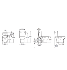 Бачок для унитаза Roca Victoria с нижним подводом и двойным смывом 734139Z000