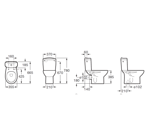 Бачок для унитаза Roca Victoria с нижним подводом и двойным смывом 734139Z000