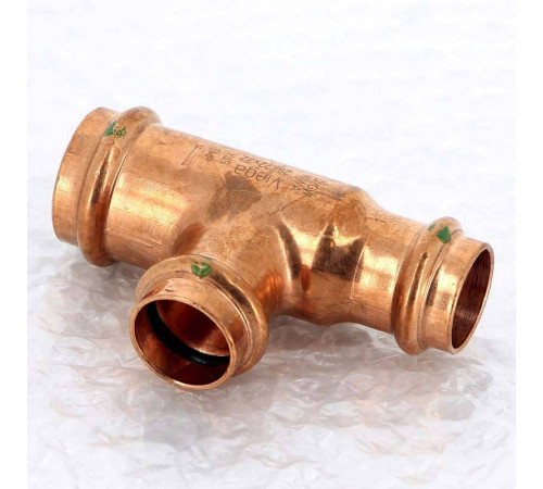 Тройник пресс медный Viega Profipress 28x22x22 мм 307899