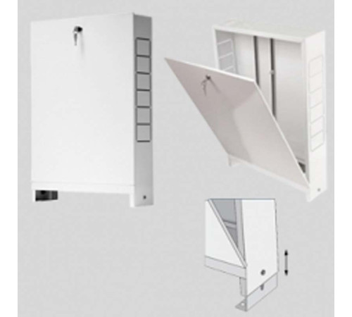 Шкаф коллекторный встраиваемый Uni-Fitt 1090х670-760х125-195 мм 482W6000