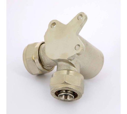 Водорозетка обжимная трехплоскостная Uni-Fitt 16x1/2x16 никелированная 671N6260