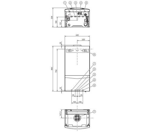 Газовый настенный котел Vaillant turboTEC plus VUW 242/5-5 (H-RU/VE) двухконтурный 24 кВт 0010015263