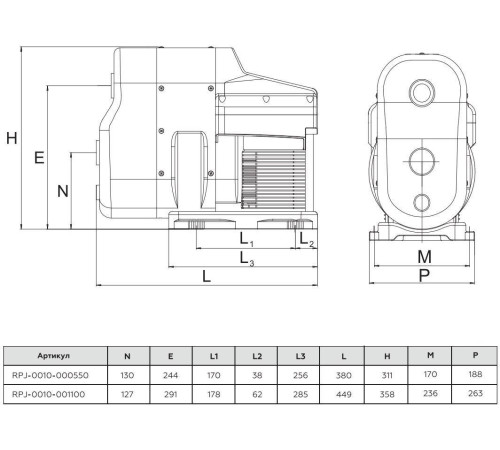 Установка водоснабжения ROMMER HYDROLIFT 1100 Вт RPJ-0010-001100