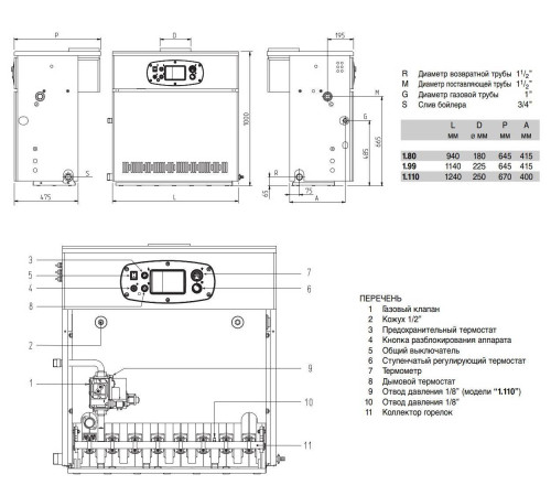 Котел газовый напольный Baxi SLIM HPS 1.99 открытая камера A7114601