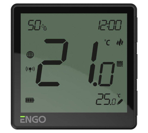 Термостат ENGO Controls One комнатный встраиваемый WiFi/Zigbee черный EONE-230B