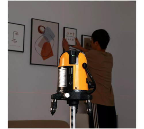 Лазерный уровень DEKO LL57 PRO SET 2 PREMIUM 5 линий красный луч кейс штатив 1 м 065-0262