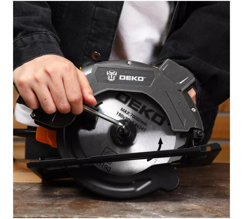 Пила дисковая DEKO DKCS1800-190 Laser 1800 Вт 190 мм лазерный указатель 063-4102