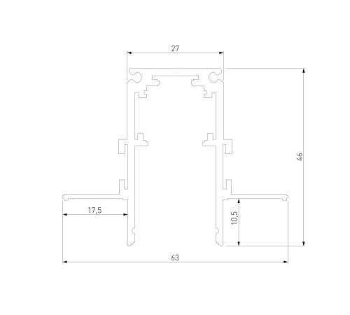 Slim Magnetic Шинопровод встраиваемый под ГКЛ 9,5мм белый (2м) 85209/00 85209/00