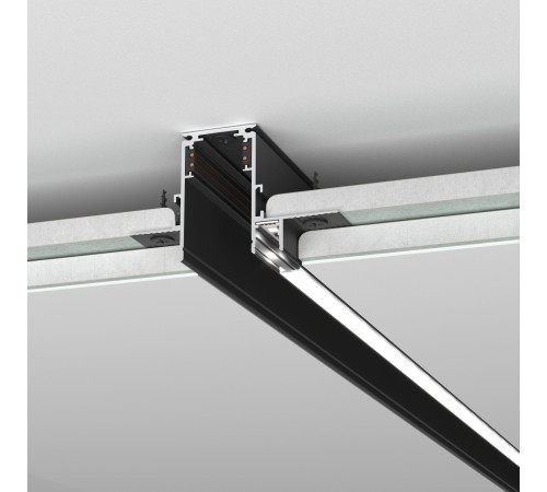 Slim Magnetic Шинопровод встраиваемый с местом под светодиодную ленту чёрный (2м) 85132/00 85132/00