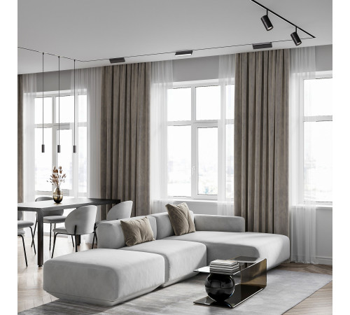 Slim Magnetic Шинопровод встраиваемый с местом под светодиодную ленту чёрный (2м) 85132/00 85132/00