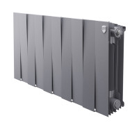 Радиатор биметаллический Royal Thermo PianoForte 300 10 секций боковое подключение серебристый 1682340