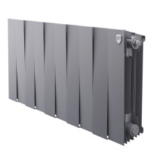 Радиатор биметаллический Royal Thermo PianoForte 300 10 секций боковое подключение серебристый 1682340