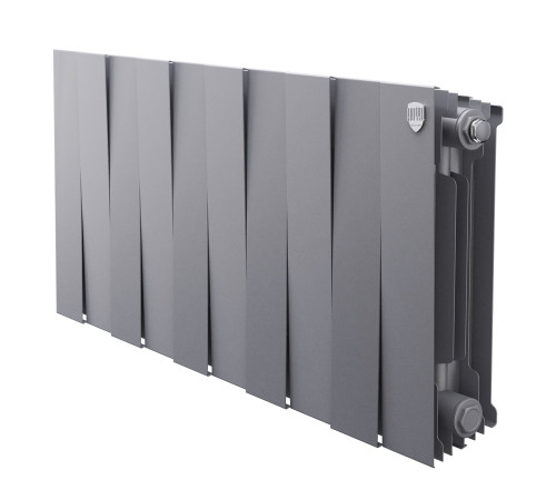 Радиатор биметаллический Royal Thermo PianoForte 300 10 секций боковое подключение серебристый 1682340