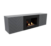 Тумба с биокамином Firelight BFP/P-1400V графит 1595748