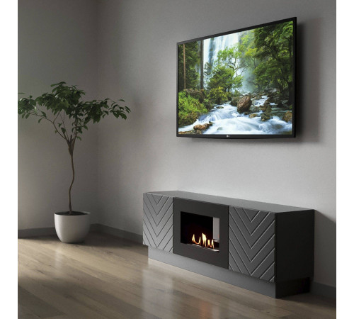 Тумба с биокамином Firelight BFP/P-1400V графит 1595748