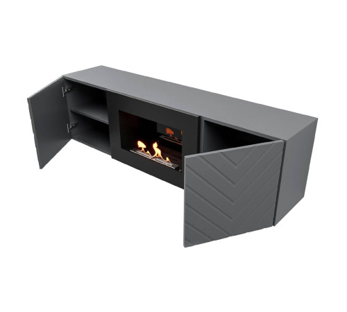 Тумба с биокамином Firelight BFP/P-1400V графит 1595748