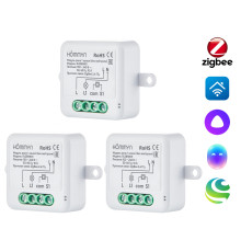 Комплект умных реле HOMMYN 1 канал без нейтрали 3 шт. 3RLZBNN01
